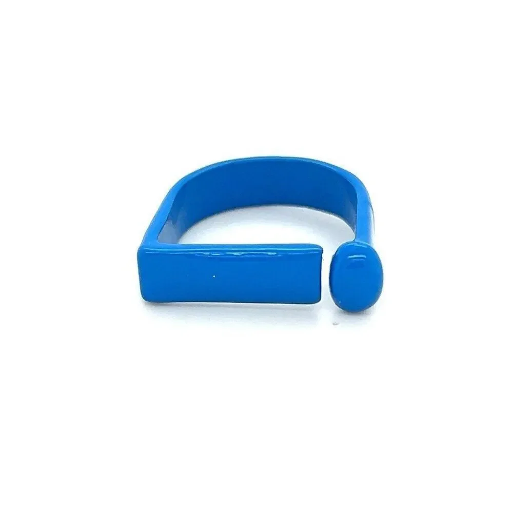 Blue U‎ Shaped Ring